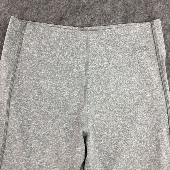 VS PINK Active Leggings Large Gray Heather Wide Band Compression High Rise - Picture 4 of 12
